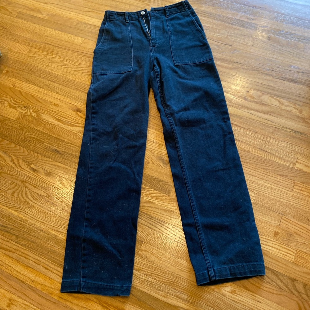J Galt Women's High Waisted faded black Denim Jeans Small (one size)